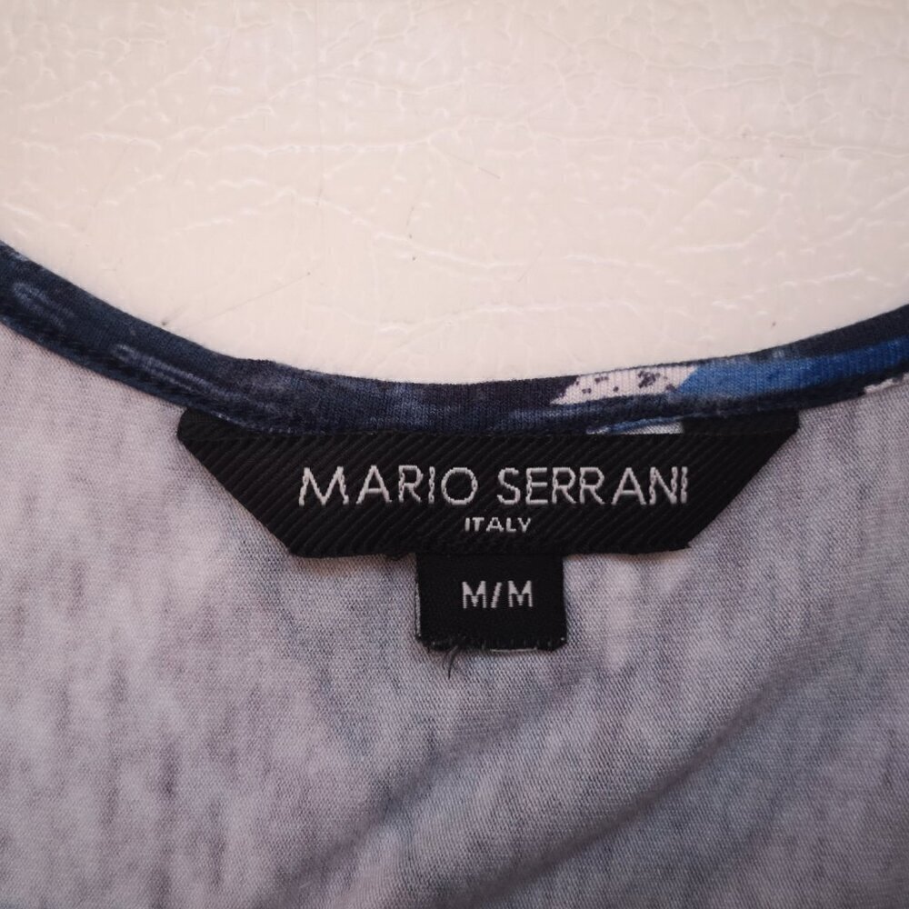 Mario Serrani Italy Ladies Size Medium Blue & White Maxi Dress - Picture 3 of 7